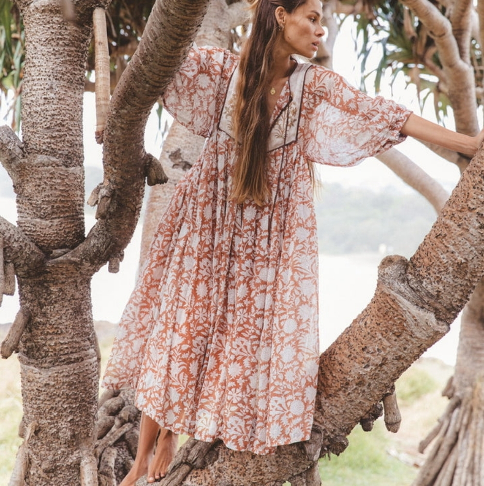 Daughters of India Diya Midi Dress